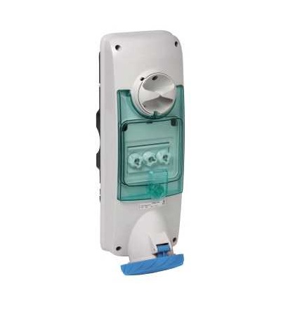 PKB63Q523 Unika blokovaná zásuvka, 63A, 2p+E, 200...250 V AC, IP65, nástěnná, Schneider Electric