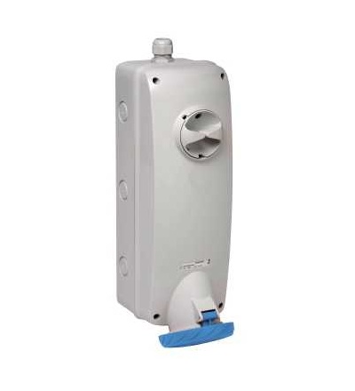 PKB63T523 Unika blokovaná zásuvka, 63A, 2p+E, 200...250 V AC, IP65, panel, Schneider Electric