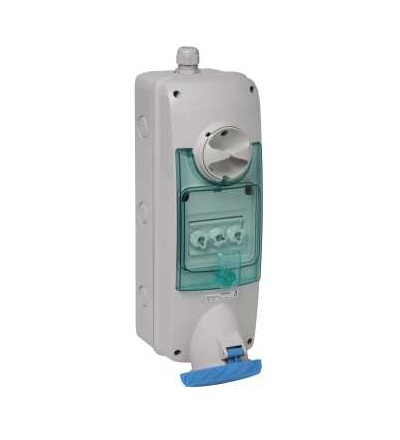 PKB63U523 Unika blokovaná zásuvka, 63A, 2p+E, 200...250 V AC, IP65, panel, Schneider Electric