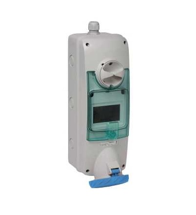 PKB63V524 Unika blokovaná zásuvka, 63A, 3p+E, 200...250 V AC, IP65, panel, Schneider Electric