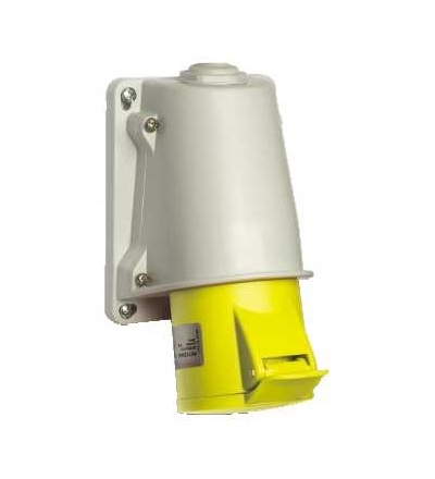 PKY16W413 Pratika průmyslová zásuvka-rychlá-úhlová-16A-2p+E-100...130 V AC-nástěná, Schneider Electric