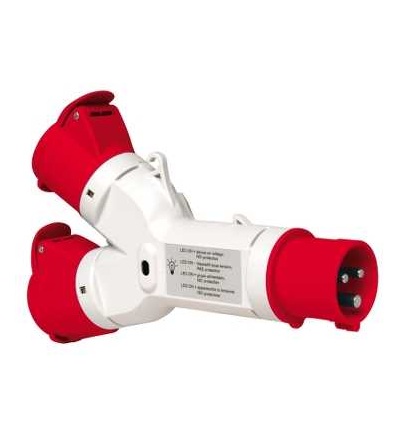 PKZM406 PratiKa vícenás. adaptér, 2 průmysl. zásuvky, 16A, 3p+E, 380V AC, IP44, Schneider Electric