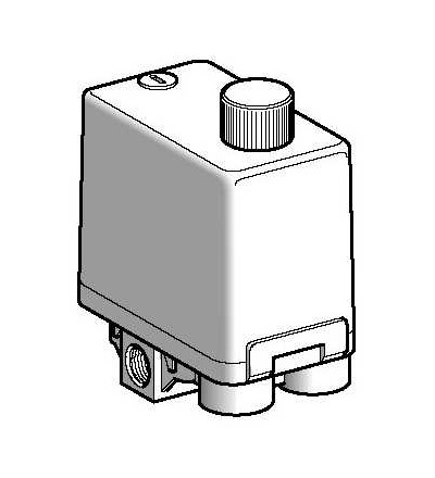 XMPE06C2431 Tlakové čidlo XMP, 6 bar, 4xG 1/4 samice, 3V, ON/OFF ovládání páčkou, Schneider Electric