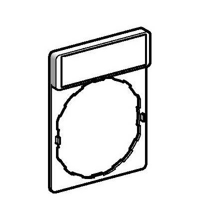ZBY2101 Držák štítků 30x40mm se štítkem 8x27mm neoznačený, Schneider Electric