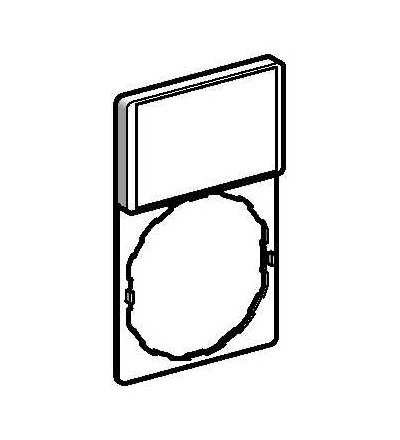 ZBY6101 Držák štítků 30x50mm se štítkem 18x27mm neoznačený, Schneider Electric
