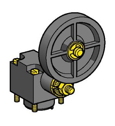 ZCKD39 Hlavice polohového spínače ZCKD, páka s plast. kladkou ? 50mm, Schneider Electric