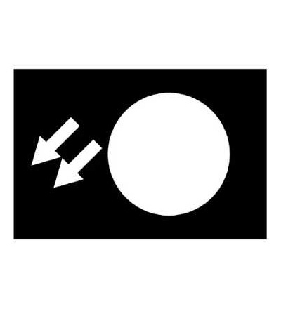 ZB2BY2917 štítek, 30x40mm, černá, reverse, fast, Schneider Electric