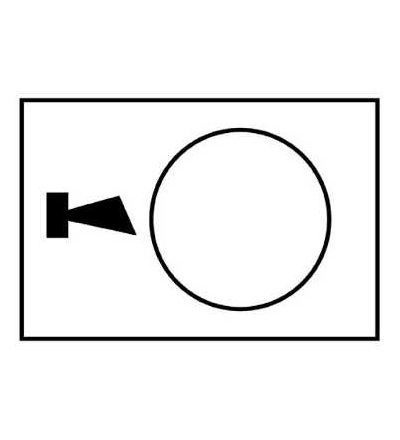 ZB2BY4932 štítek, 30x40mm, bílá, klaxon, Schneider Electric