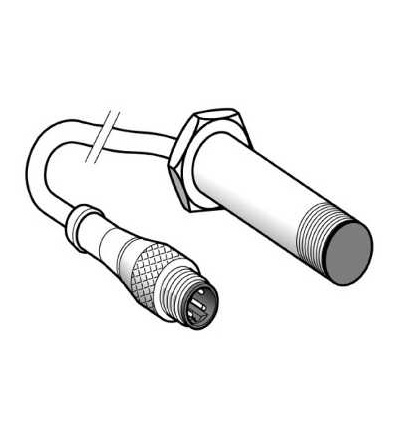 XSLC1401393L3 Indukční čidlo XSL O12, L55mm, mosaz, Sn3mm, 12..48VDC, M12 0,8m, Schneider Electric
