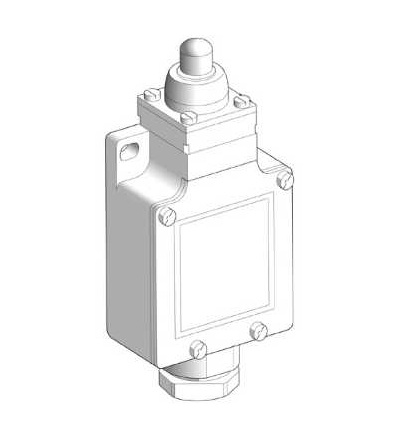 XCKL510 Polohový spínač XCKL, kovový čep, 1Z+1V, zpožděný, kabelová průchodka, Schneider Electric