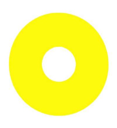 ZB2BY9101 60MM YELLOW BLK, Schneider Electric