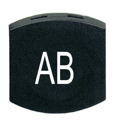 ZB6YC234 černý hmatník tlač. ovládače se symbol. AB pro čtvercové neprosvět. tlač. ? 16, Schneider Electric