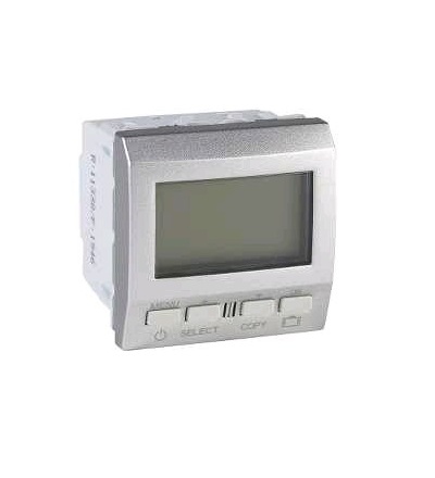 MGU3.505.30P Termostat týdenní programovatelný s podlahovým čidlem, alu, Schneider Electric