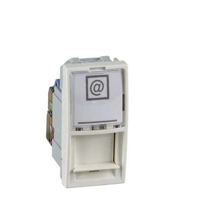 MGU3.412.25 Zásuvka datová 1xRJ45 S-One, kat.5e STP, 1m, marfil, Schneider Electric