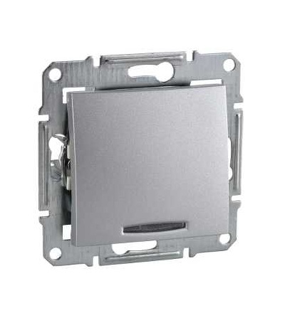 SDN0201160 Spínač dvojpólový se signalizační kontrolkou, ř. 2Ss, alu, Schneider Electric