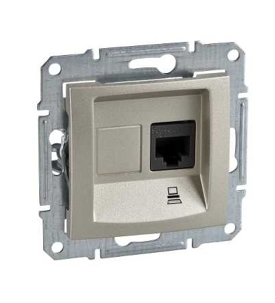 SDN4500168 Zásuvka datová 1xRJ45 kat.5e STP, titan, Schneider Electric