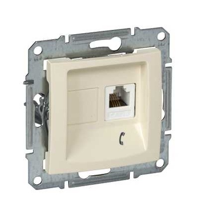 SDN4101147 Zásuvka telefonní 1xRJ11, beige, Schneider Electric