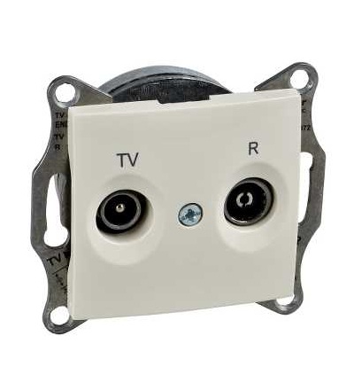 SDN3301347 Zásuvka TV-R průběžná 8 dB, beige, Schneider Electric