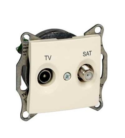 SDN3401947 Zásuvka TV/SAT průběžná 4dB, beige, Schneider Electric