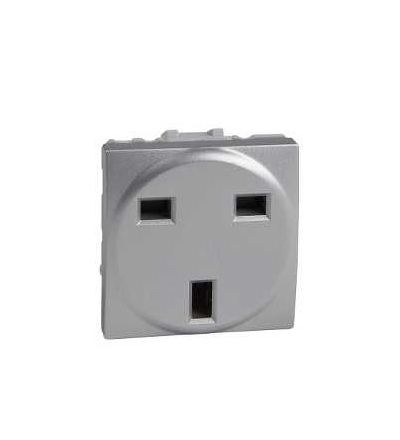 MGU3.045.30 Zásuvka 230V 2P+E, britská, alu, Schneider Electric