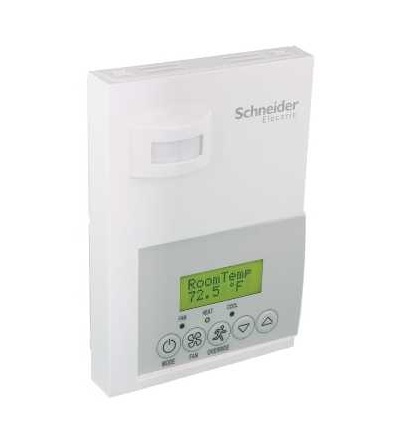 SER7355A5545 Fan Coil Unit term equip cont Network Ready lodging, rel humidity, PIR cover, Schneider Electric