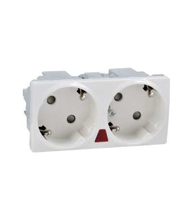 U3.067.25S Zásuvka 2x2P+SE, 230V/16A, do montážního rámečku 4m, marfil, Schneider Electric