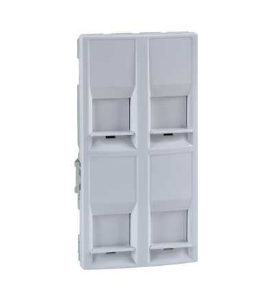U9.463.18 Kryt datové zásuvky 4xRJ45, polar, Schneider Electric