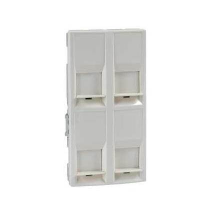 U9.463.25 Kryt datové zásuvky 4xRJ45, marfil, Schneider Electric