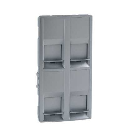 U9.463.30 Kryt datové zásuvky 4xRJ45, alu, Schneider Electric