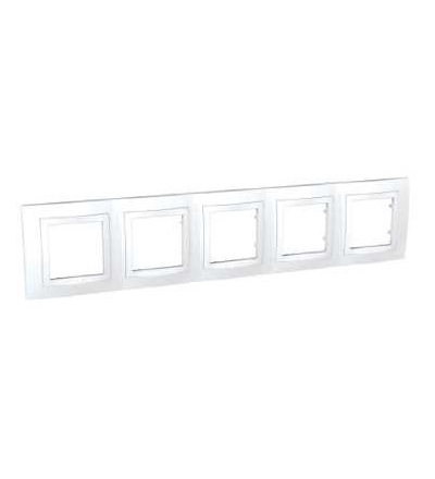 MGU2.010.18 Unica Basic, krycí rámeček, pětinásobný, horiz., polar, Schneider Electric