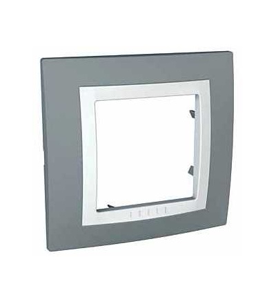 MGU2.002.858 Unica Basic, krycí rámeček, jednonásobný, technical grey/polar, Schneider Electric