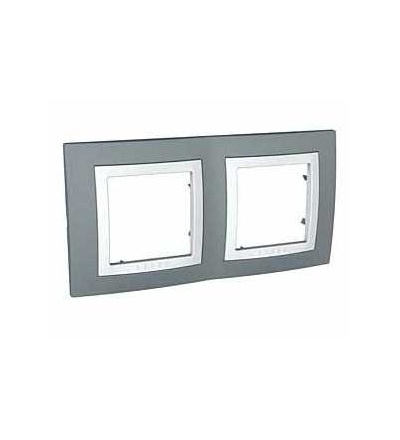 MGU2.004.858 Unica Basic, krycí rámeček, dvojnásobný, H71, technical grey/polar, Schneider Electric
