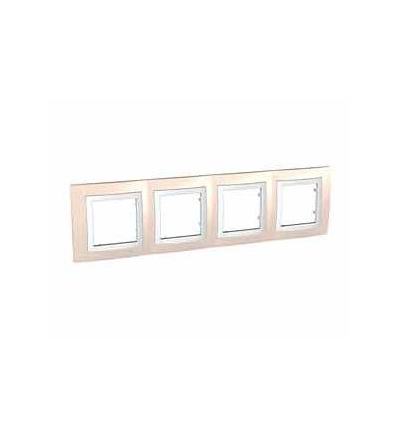 MGU2.008.859 Unica Basic, krycí rámeček, čtyřnásobný, H71, technical grey/polar, Schneider Electric