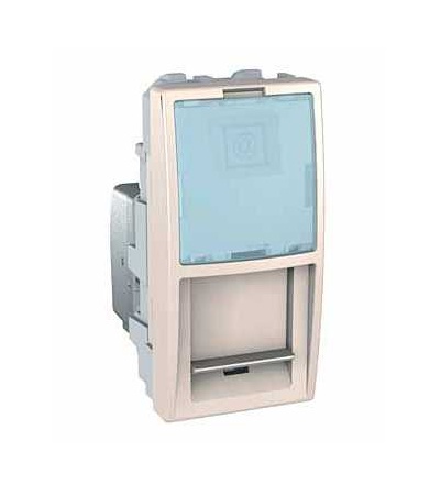MGU3.446.25 Zásuvka datová 1xRJ45 S-One, kat.6a STP, 1m, marfil, Schneider Electric