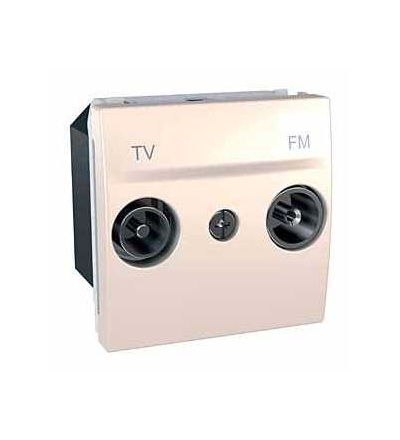 MGU3.453.25 Unica, zásuvka TV/FM, průchozí, marfil, Schneider Electric