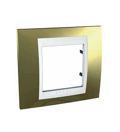 MGU66.002.804 Unica Plus, krycí rámeček, jednonásobný, gold/polar, Schneider Electric