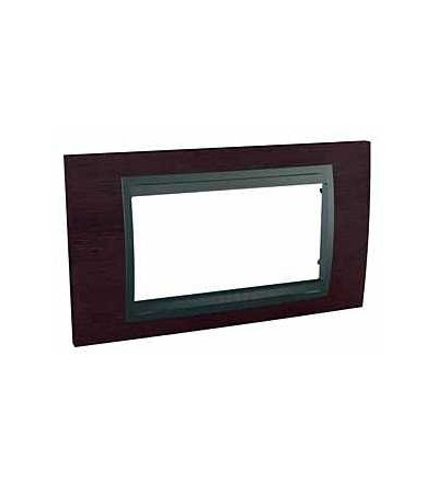 MGU66.104.2M3 Unica Top, krycí rámeček, 4mod., wenge/grafit, Schneider Electric