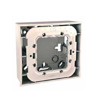 MGU87.022.25 Unica Plus-krabice pro mont.na omítku vč.plast.mont.rámečku-2mod.-9 otv.-marfil, Schneider Electric