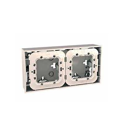 MGU87.024.25 Unica Plus-krabice pro mont.na omítku vč.plast.mont.rámečku-4mod.-6 otv.-marfil, Schneider Electric