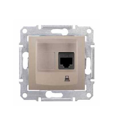SDN4300168 Sedna, zásuvka datová, RJ45 kat.5e UTP bez rámečku, titan, Schneider Electric