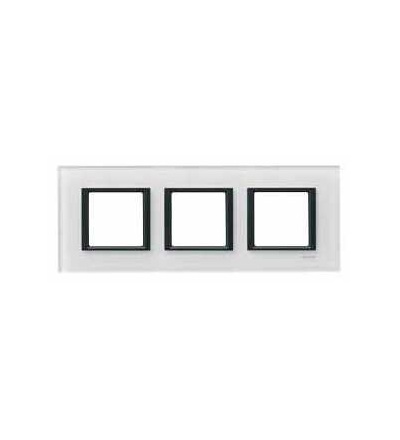 MGU68.006.7C2 Unica Class, krycí rámeček, trojnásobný, polar glass, Schneider Electric