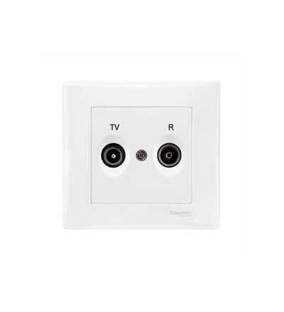 SDN3391821 Zásuvka TV-R, průběžná, polar, Schneider Electric