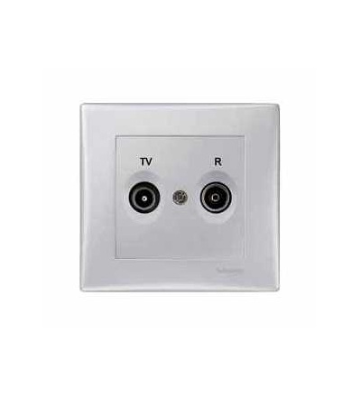 SDN3391860 Zásuvka TV-R, průběžná, aluminium, Schneider Electric