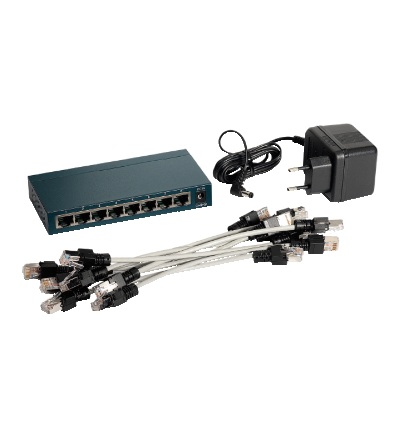 VDIR323008 Ethernetový switch 8 portů + 8 kabelů, Schneider Electric
