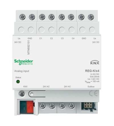 MTN682191 KNX analogový vstup REG-K/4-násobný, Schneider Electric