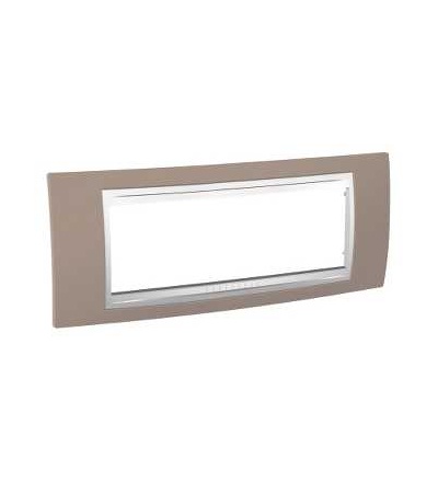 MGU6.106.874 Unica, krycí rámeček, 6mod., mink/polar, Schneider Electric