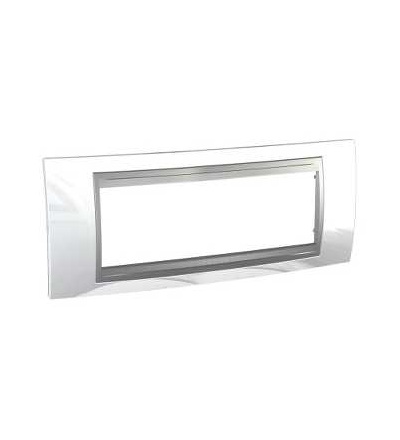 MGU66.106.092 Unica Top, krycí rámeček, 6mod., polar/aluminium, Schneider Electric