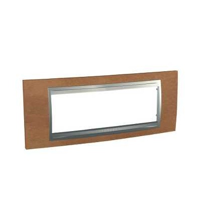 MGU66.106.0M2 Unica Top, krycí rámeček, 6mod., cherry/aluminium, Schneider Electric