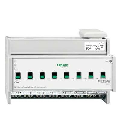 MTN6700-0008 KNX Spínací akční člen Basic REG-K/8/16 A s manuálním ovládáním, Schneider Electric