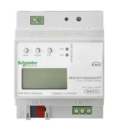 MTN6725-0001 KNX-DALI brána REG-K/1/16(64)/64/IP1, Schneider Electric